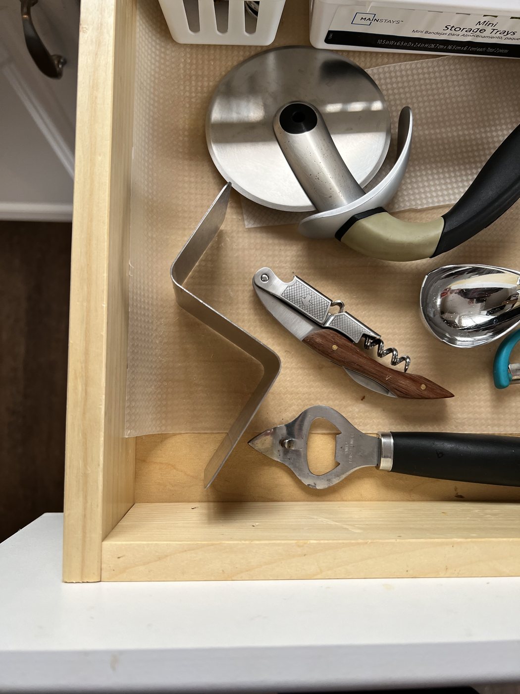 Z-Scoop stored neatly in a kitchen drawer
